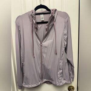 Mono b, thin stretchy, Lavender Zip-Up Hoodie, size M